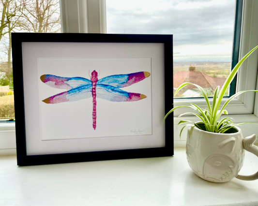 Dragonfly Watercolour Print