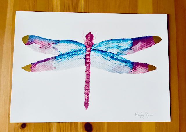 Dragonfly Watercolour Print