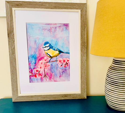 Bluetit Print-Watercolour Print