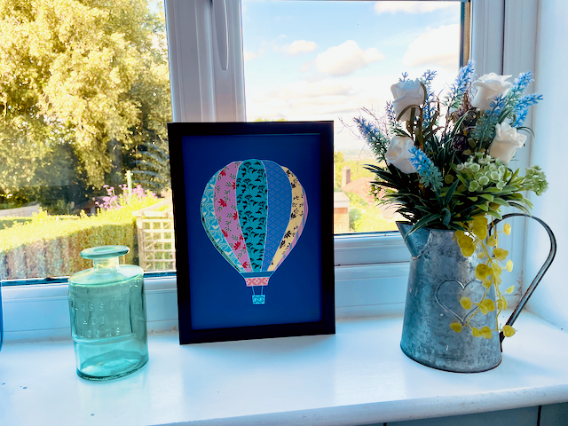 Hot Air Balloon Print -Patchwork Style Hot Air Balloon Print