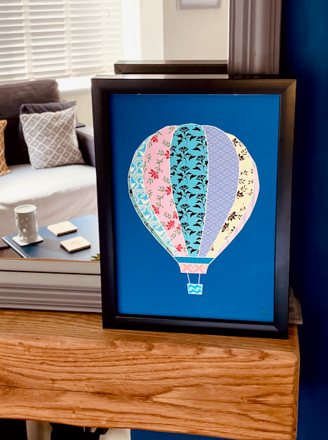 Hot Air Balloon Print -Patchwork Style Hot Air Balloon Print