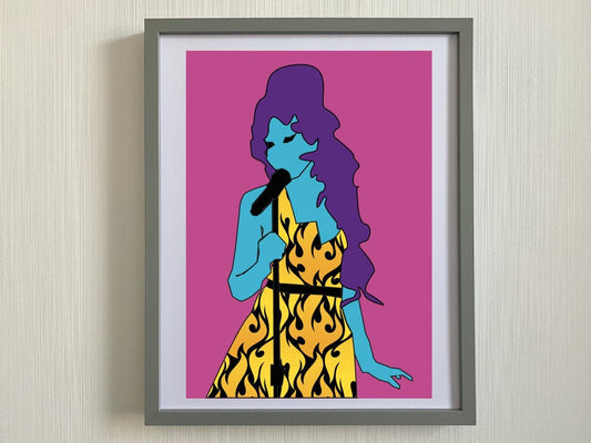 Amy Winehouse Print-Pretty in Pink