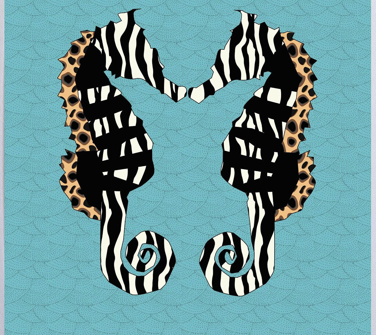 Seahorse Print-Zebra print