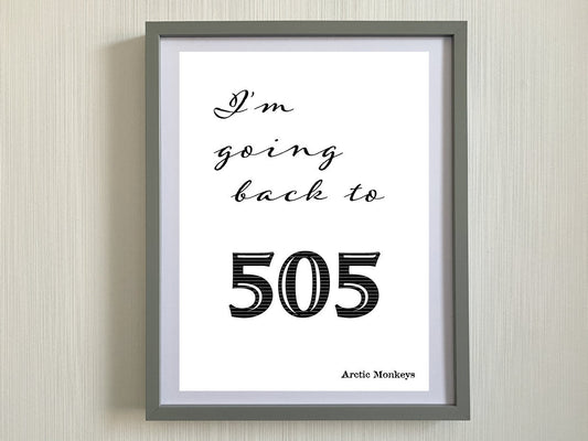 Arctic Monkeys 505 Print-Arctic Monkeys inspired print