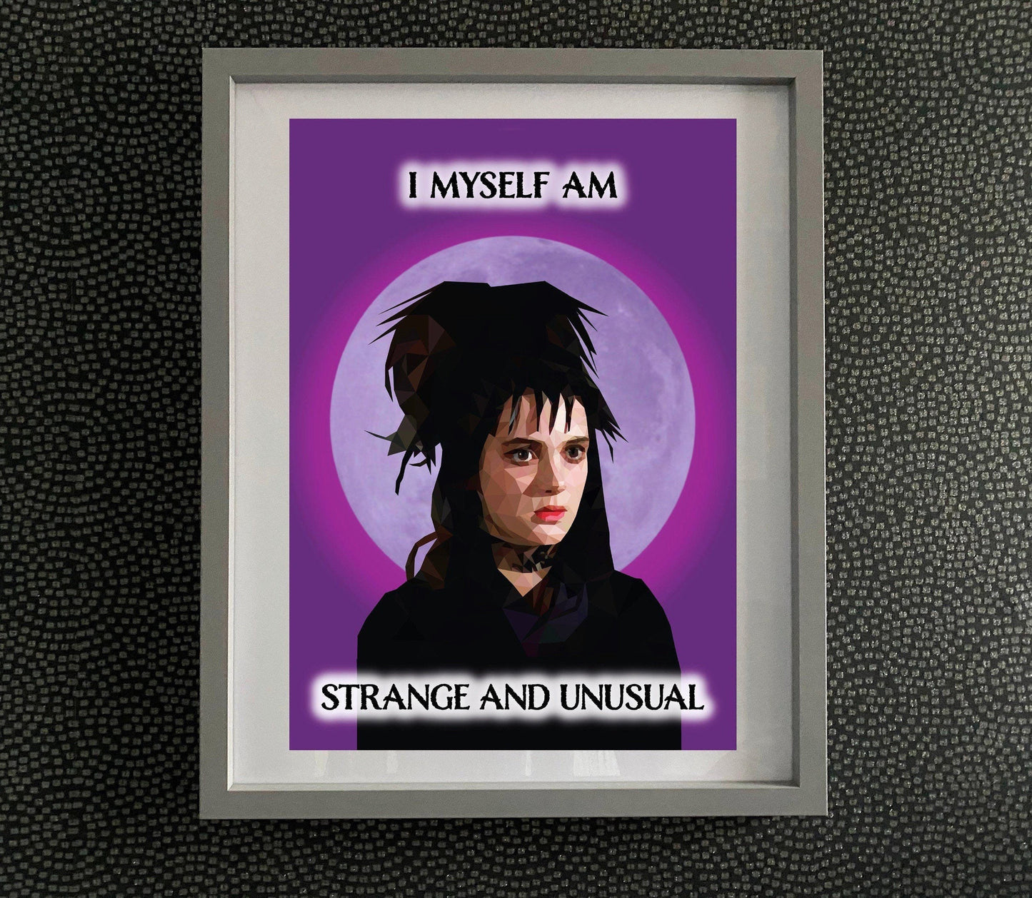 Beetlejuice Lydia Deetz Print -Beetlejuice inspired low poly art  print