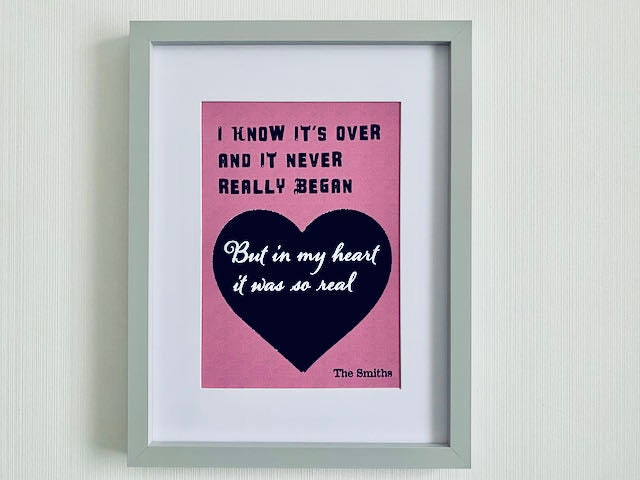 The Smiths-I know it's over inspired print