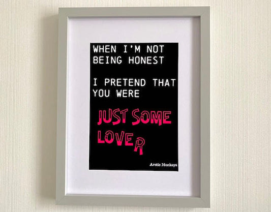 Arctic Monkeys Print-Love Is A Laserquest inspired print