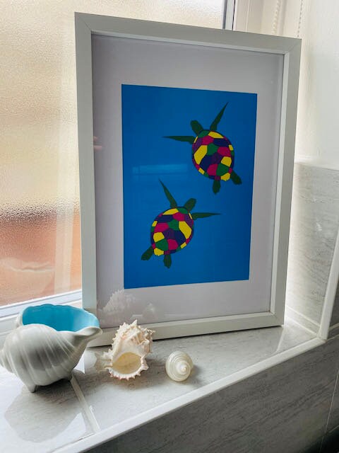 Turtle Sea Bathroom Print