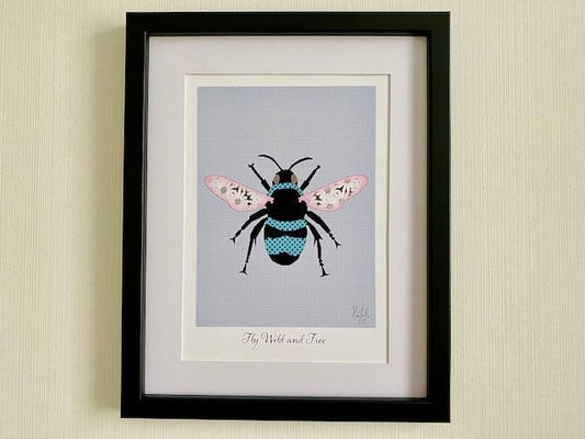 Bee Print-Fly Wild and Free