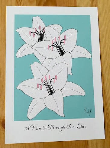 Lily Print-A Wander Through The Lilies