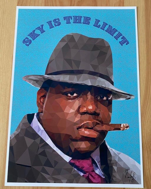 Biggie Smalls Print-Low poly art Biggie inspired print