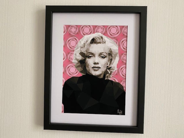 Marilyn Monroe Print-Low poly Art Marilyn Print