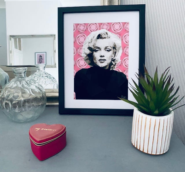 Marilyn Monroe Print-Low poly Art Marilyn Print