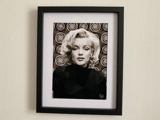 Marilyn Monroe Print-Low poly Art Marilyn Print