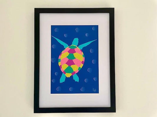 Swimming Turtle Print