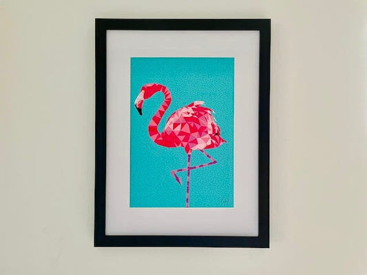 Flamingo Print-Low Poly Art Flamingo Print