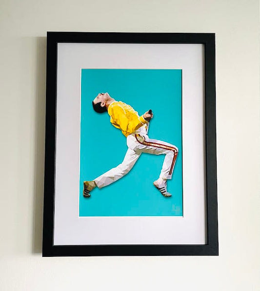 Freddie Mercury Print-Low poly art Freddie Mercury inspired print